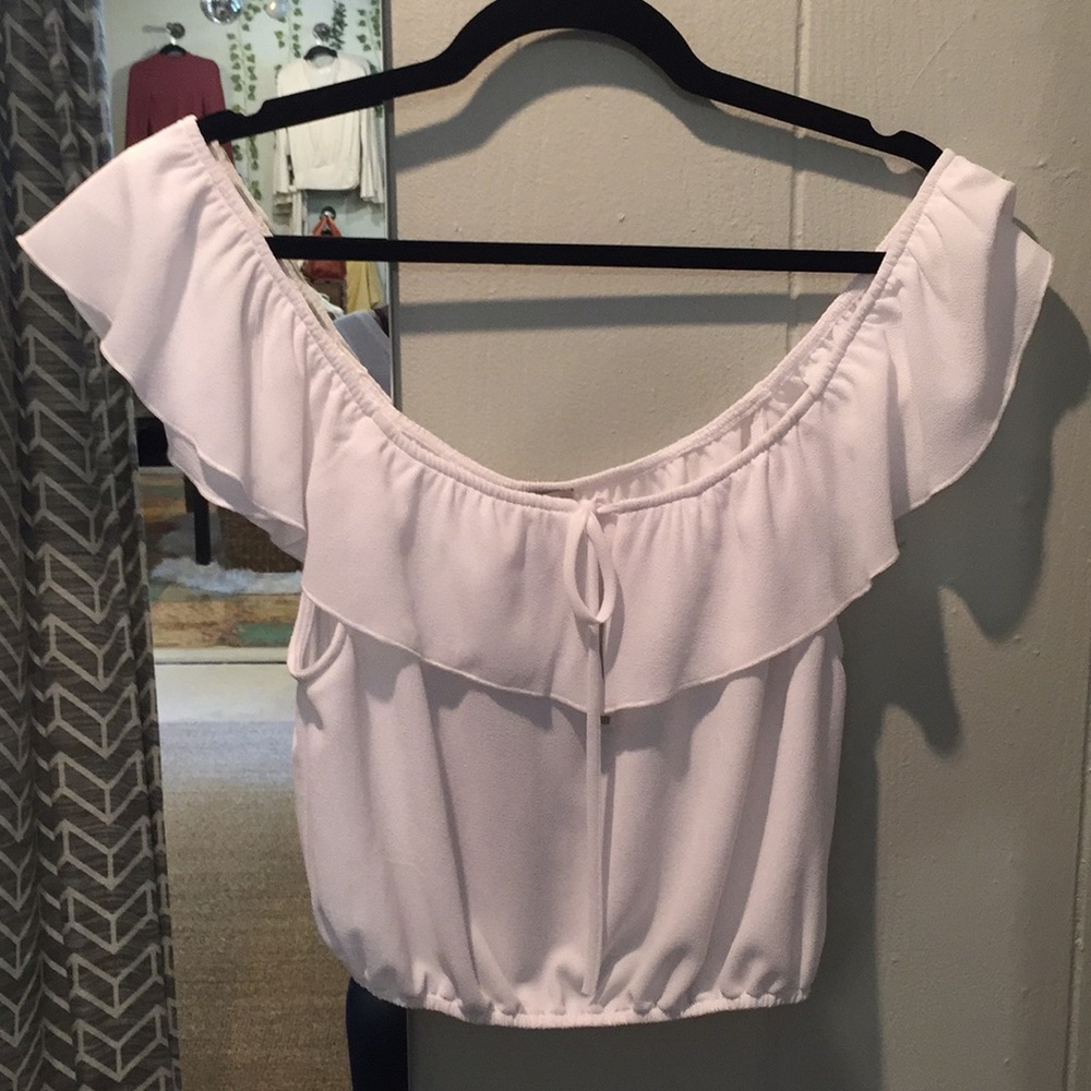 Show Me Your Mumu white off the shoulder top